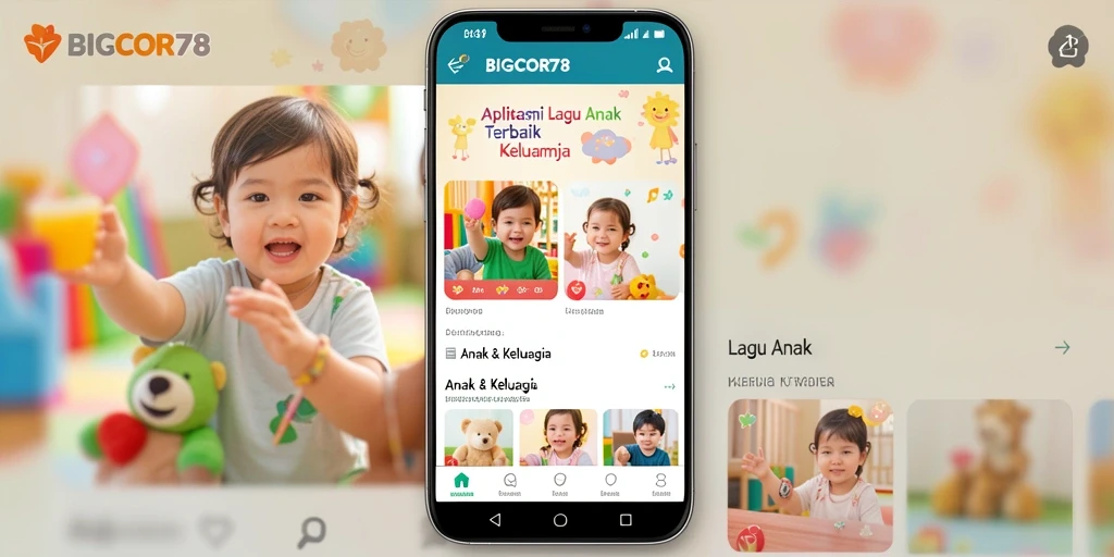 Tampilan antarmuka pengguna aplikasi BIGCOR78 yang ramah anak.
