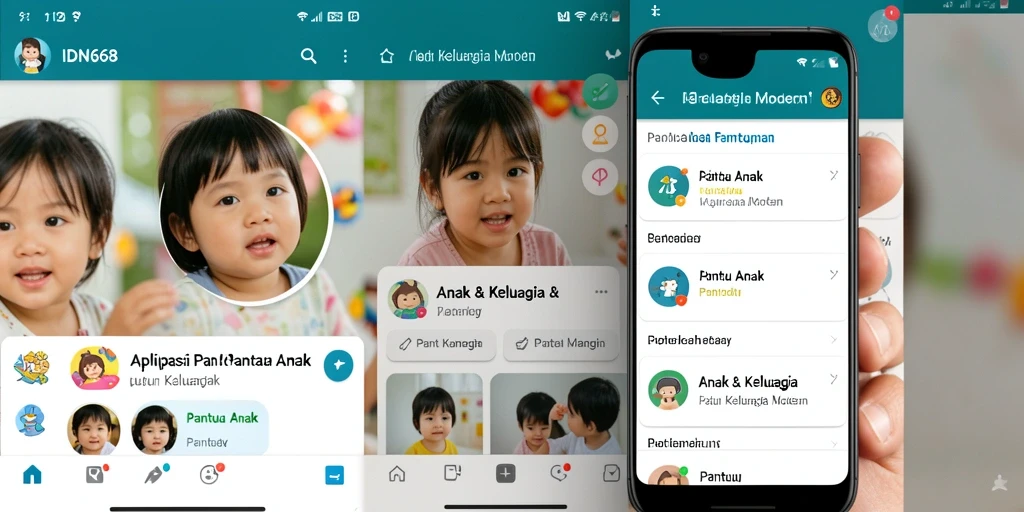 Tampilan antarmuka IDN668 yang ramah pengguna untuk Pantau Anak.