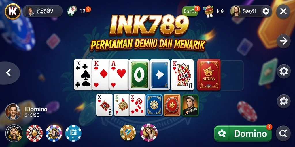 Tampilan antarmuka menarik dari permainan Domino INK789.